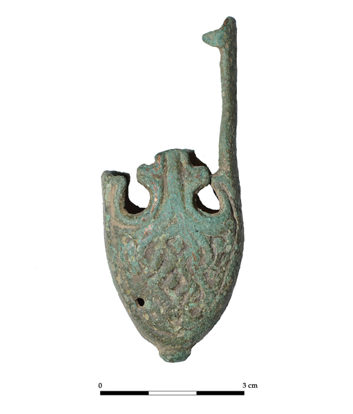 Dolne okucie pochwy miecza z&nbsp;X-XIII w. odnalezione w&nbsp;Darłowie