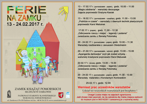 Plakat z&nbsp;programem ferii 2017