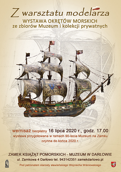 Plakat do wystawy Z&nbsp;warsztatu modelarza. Wystawa okrętów morskich ze zbiorów Muzeum i&nbsp;kolekcji prywatnych
